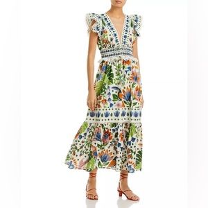 Farm Rio White Summer Garden Maxi Dress XL